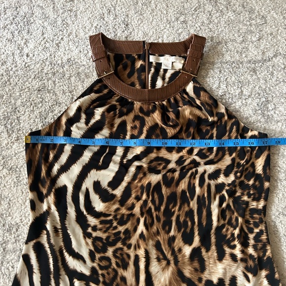 BOSTON PROPER Leopard Print Leather Embellished Tank Top XS - Picture 6 of 8